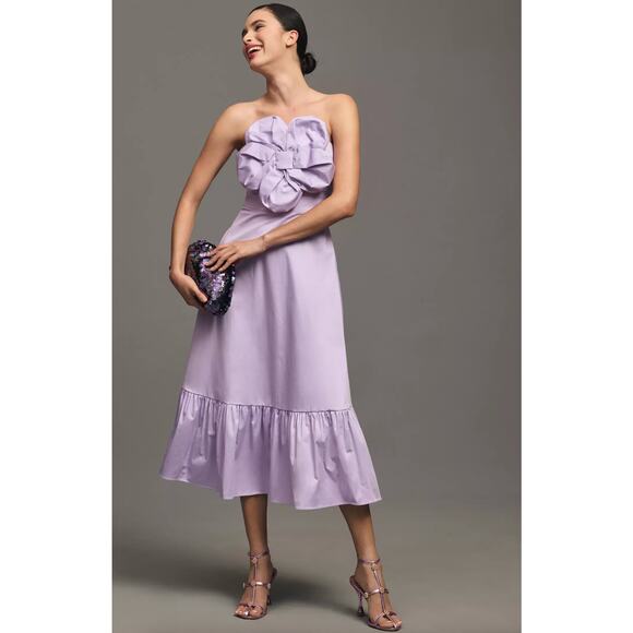 Anthropologie Dresses & Skirts - NWT Anthropologie Hutch Strapless 3D Floral Maxi Dress XL Petite